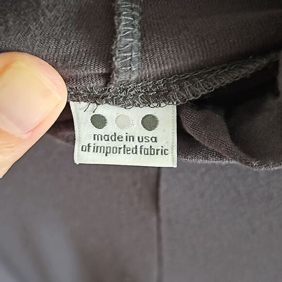 Three Dots Waisted Top, Grey, Size M - Picture 3 of 4